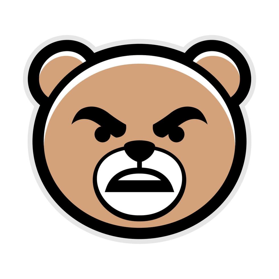 TEDDY BEAR HEAD MASCOT DESIGN vector