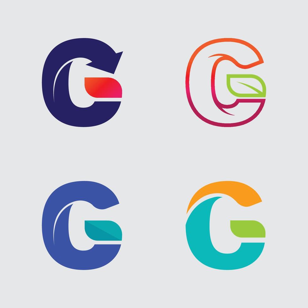 G logo design and G icon stock image eco graphic icon identity vector