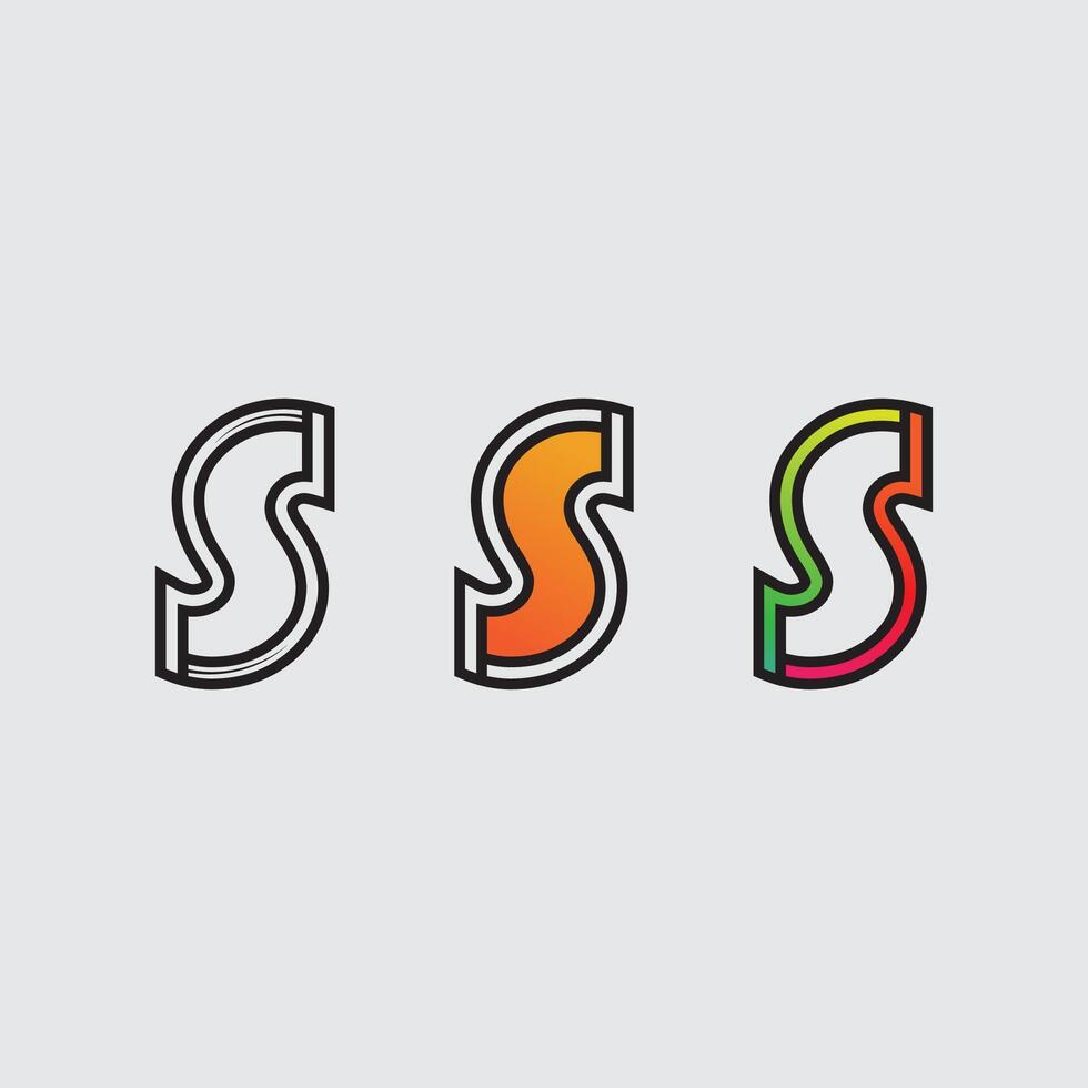 S logo design and S icon simple stock image graphic icon identity vector
