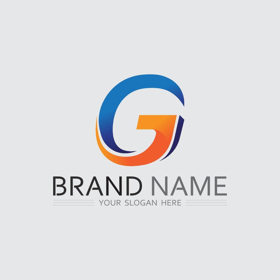 G logo design and G icon stock image graphic icon identity graphic vector