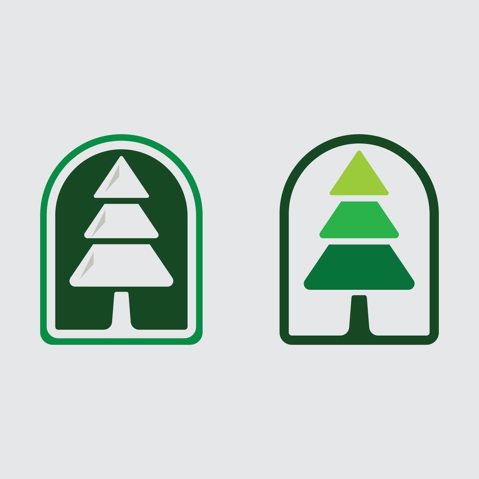 tree logo and plant stock icon green design nature icon green illustration vector