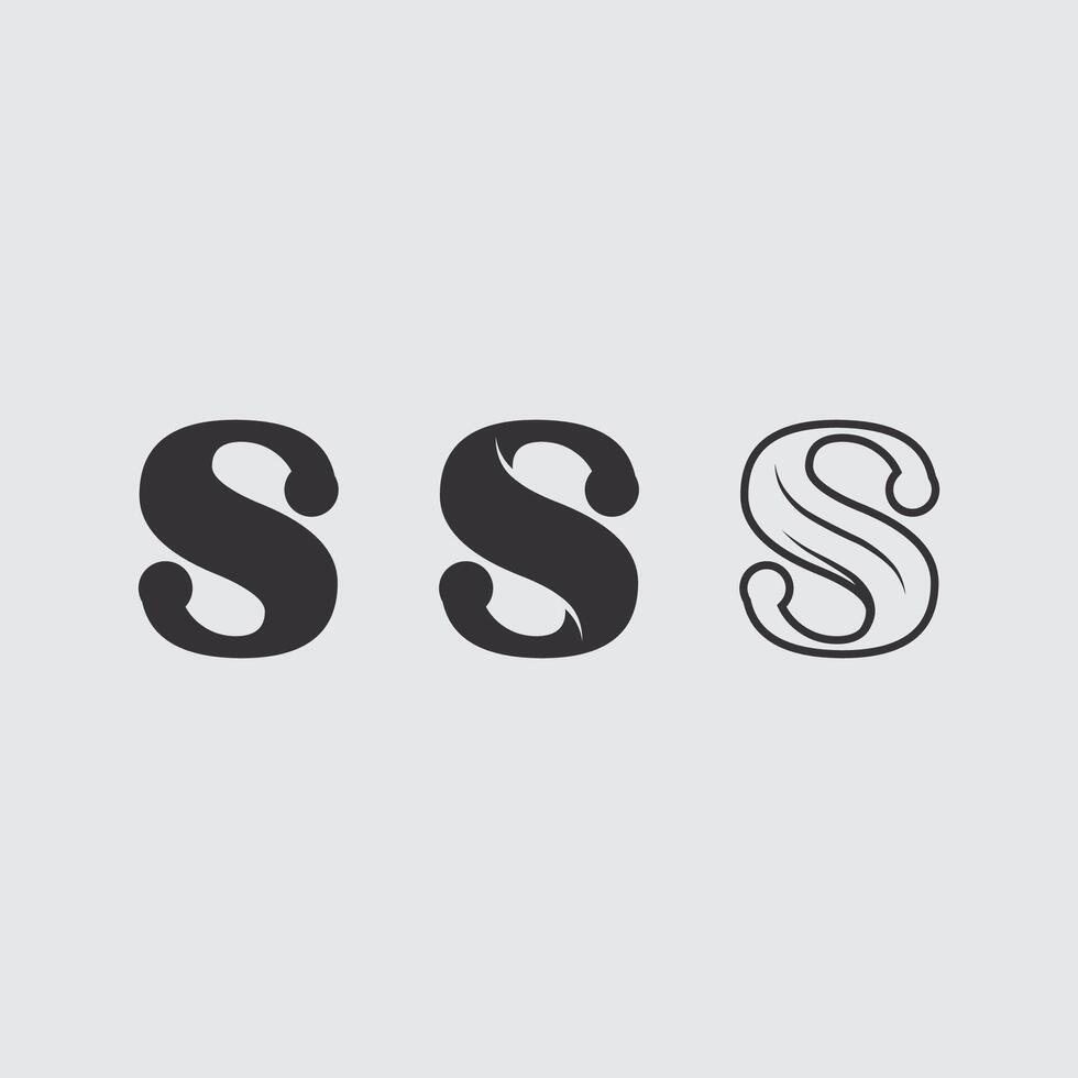 S logo set and S icon stock image icon identity vector