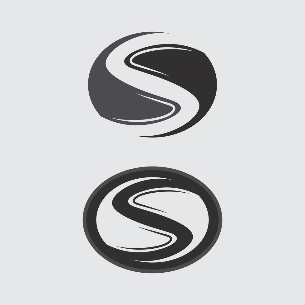 S wave logo and S icon stock image graphic icon identity vector
