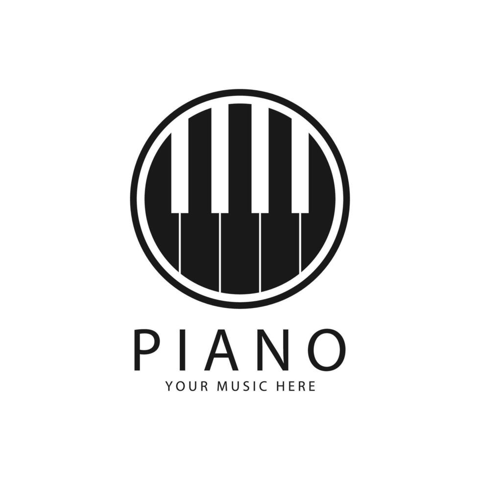 Piano Logo Design Template vector