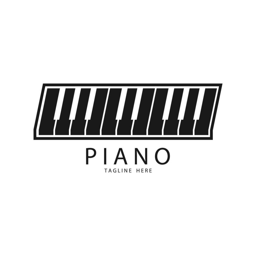 simple piano Logo icon design vector