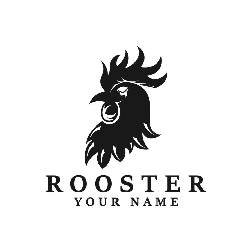 simple head rooster icon vector