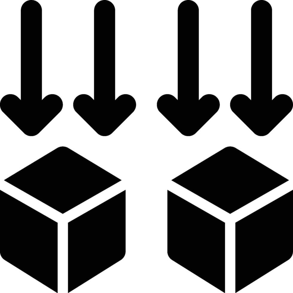 Minimum Stock, Minimum Inventory, Minimal Stock Glyph Solid Icon vector