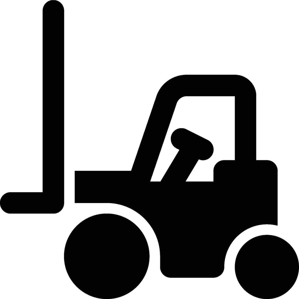 Forklift, Lifting, Vehicle Glyph Solid Icon vector