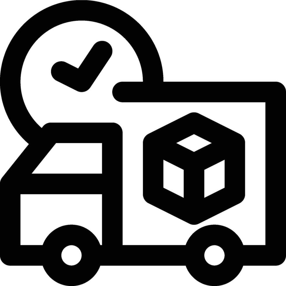 Lead Time, Delivery Schedule, Delivery Timetable Outline Icon vector