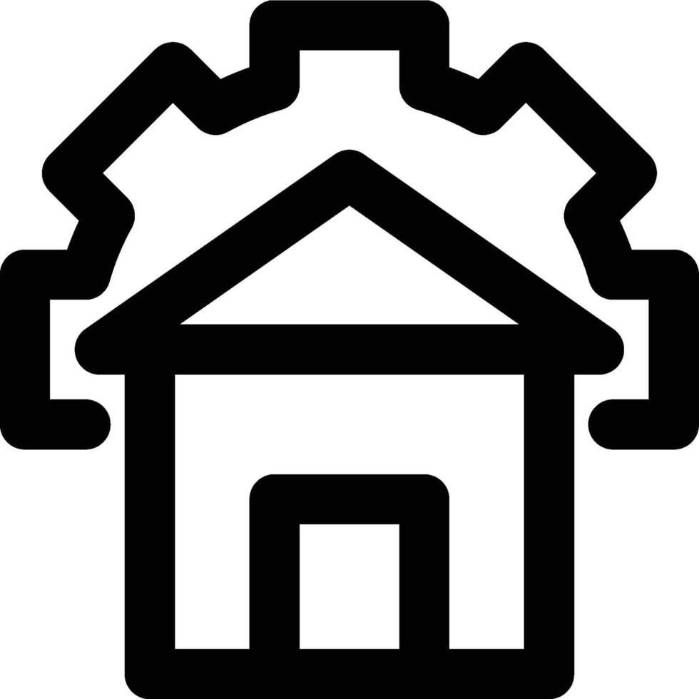 Engineering, Construction, Building Outline Icon vector