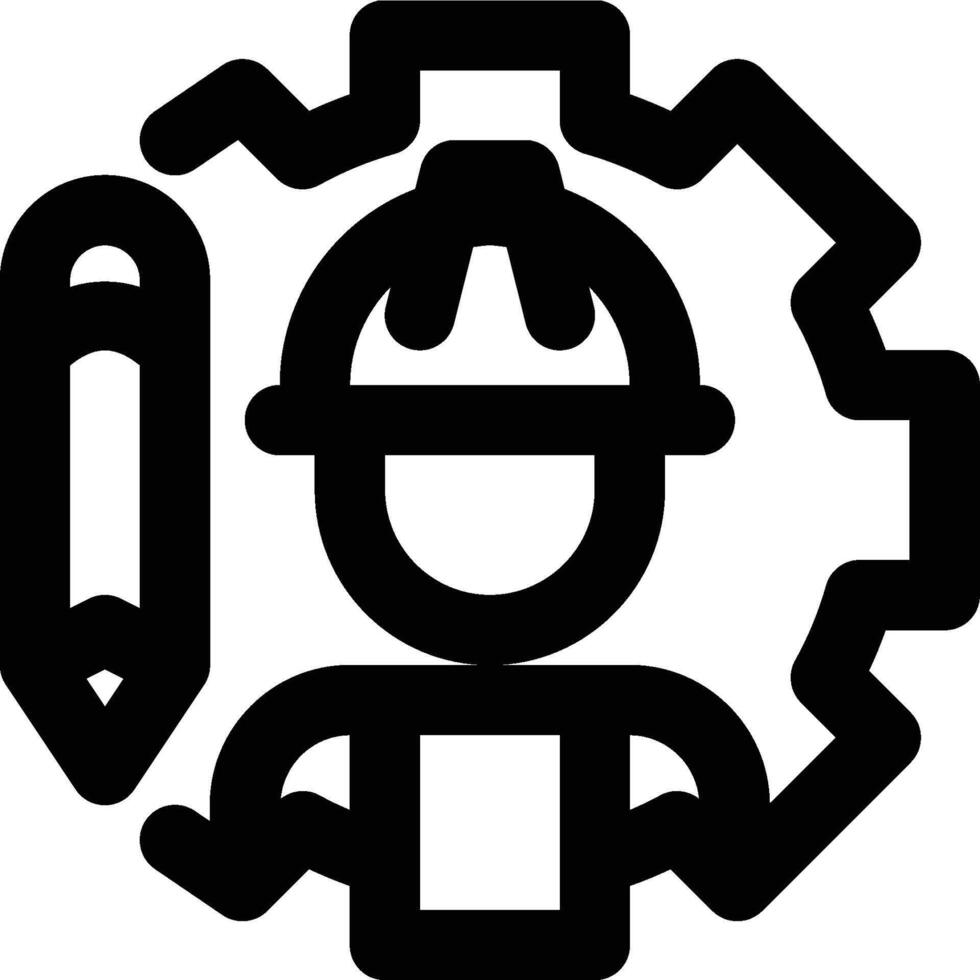 Civil Engineering, Civil Engineer, Engineer Outline Icon vector