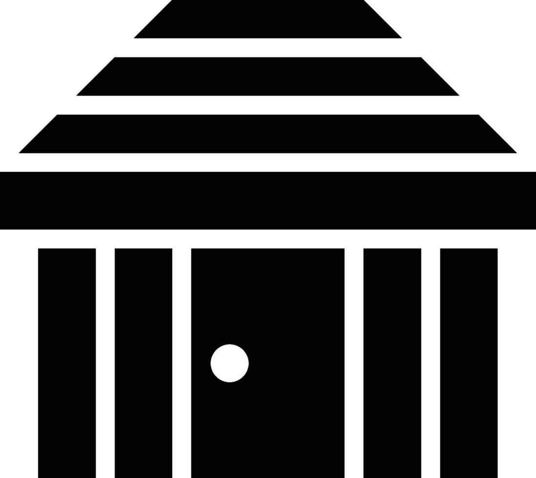 Wooden House, Wooden Home, House Glyph Solid Icon vector
