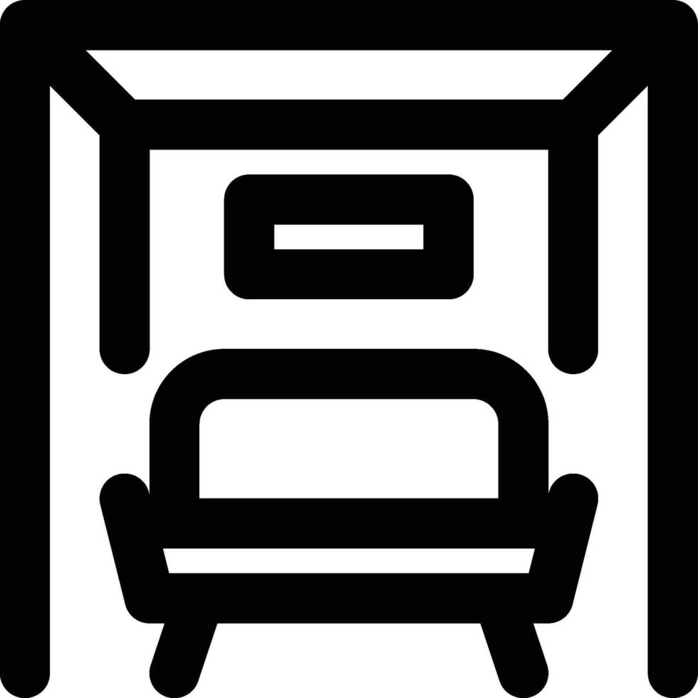 Sitting Room, Parlor, Room Outline Icon vector