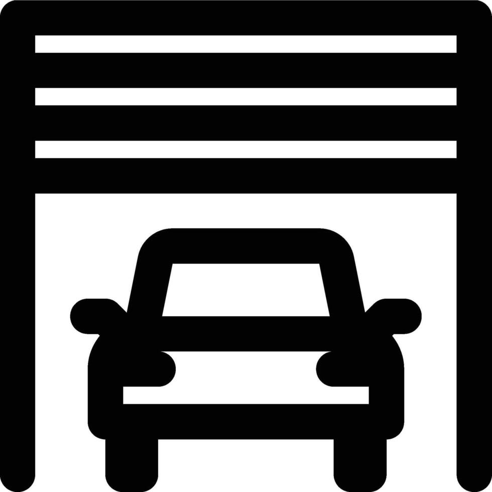 Garage, Car Garage, Room Outline Icon vector