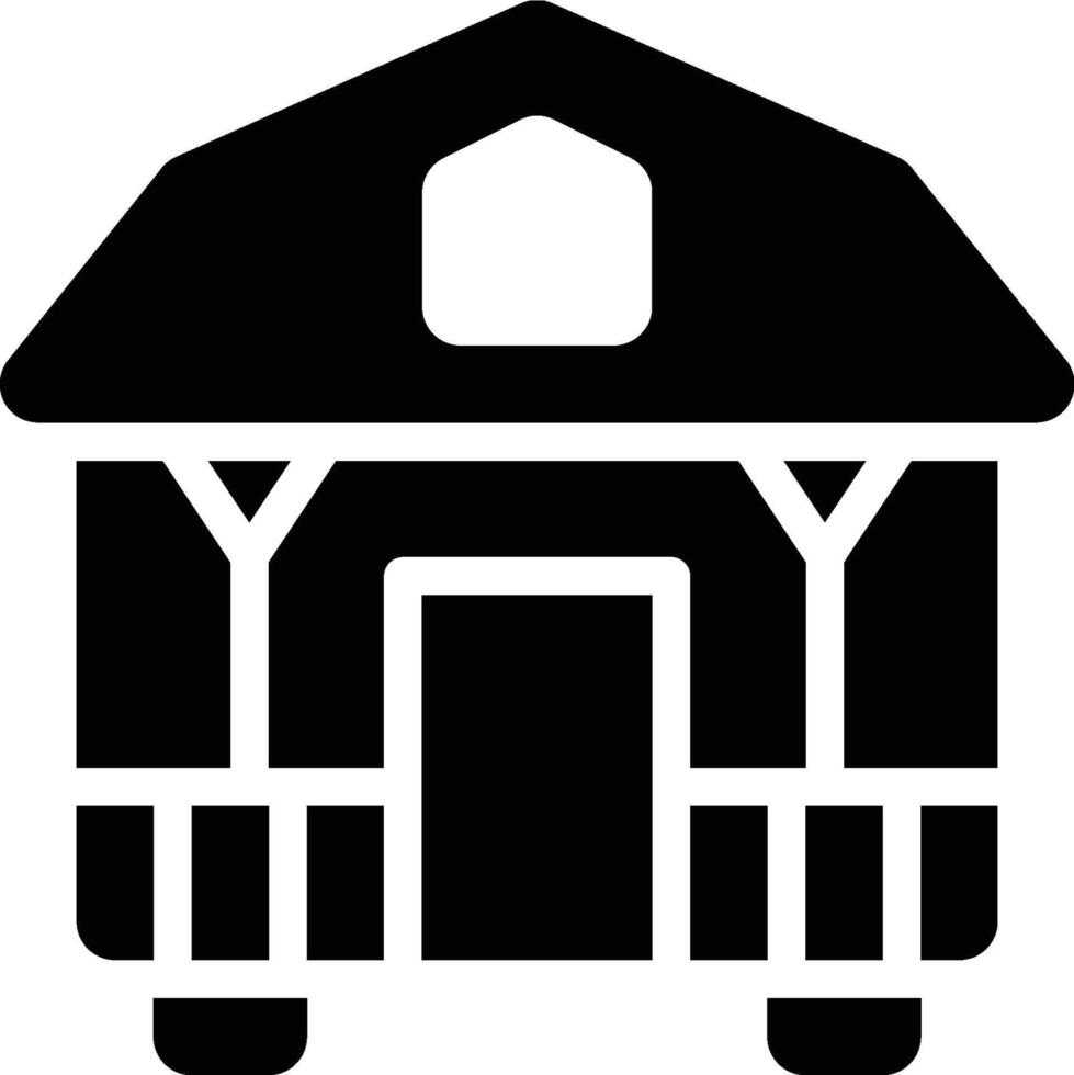 Portable Building, House, Home Glyph Solid Icon vector