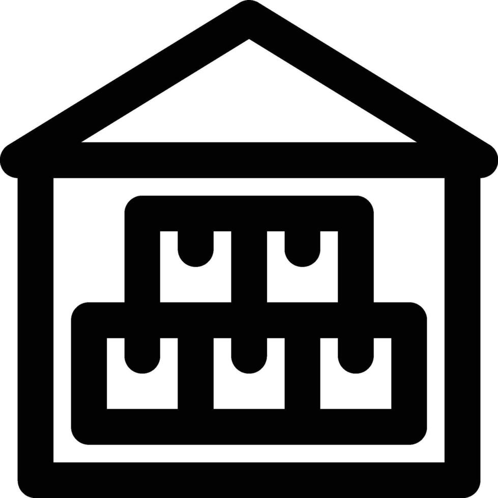 Warehouse, Warehouses, Wholesaler Outline Icon vector