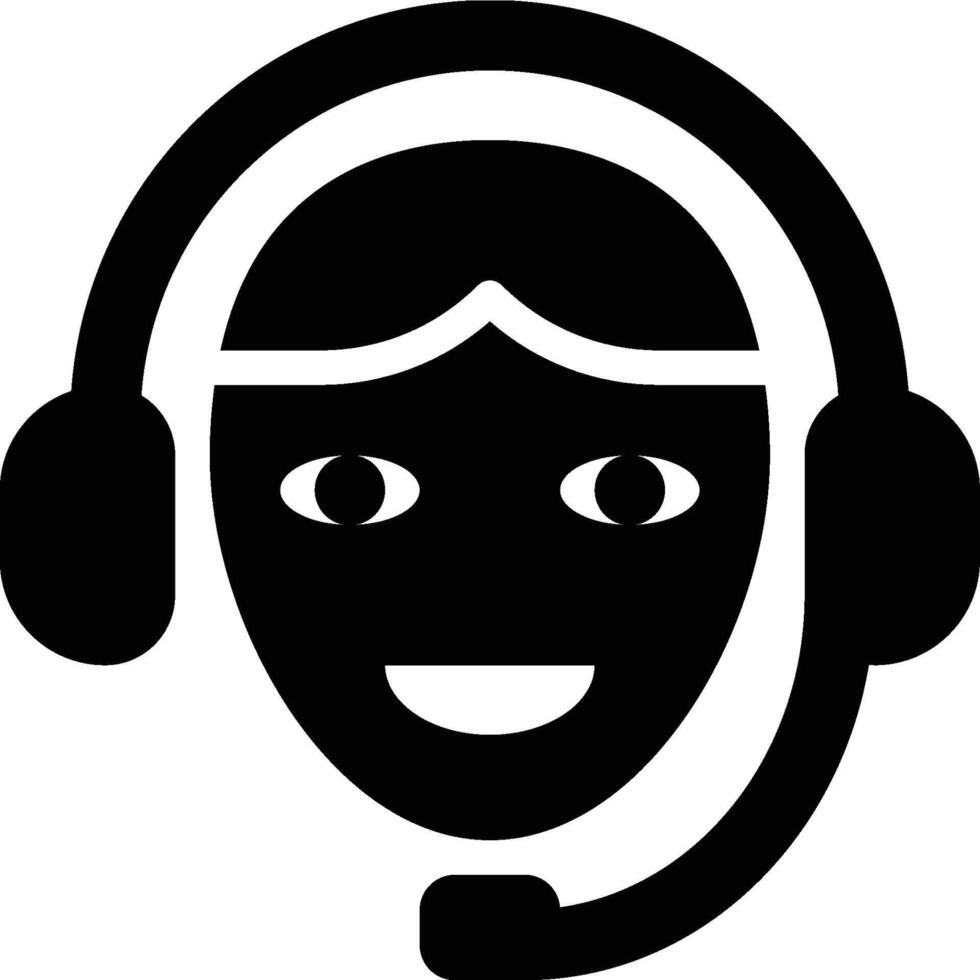 Customer Service, Customer Care, Customer Relationship Glyph Solid Icon vector