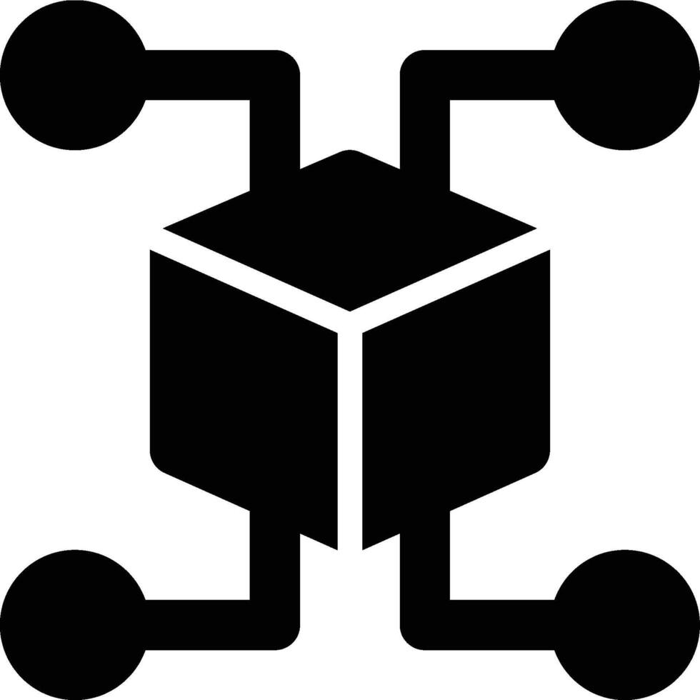 Allocated Stock, Stock, Inventory Glyph Solid Icon vector
