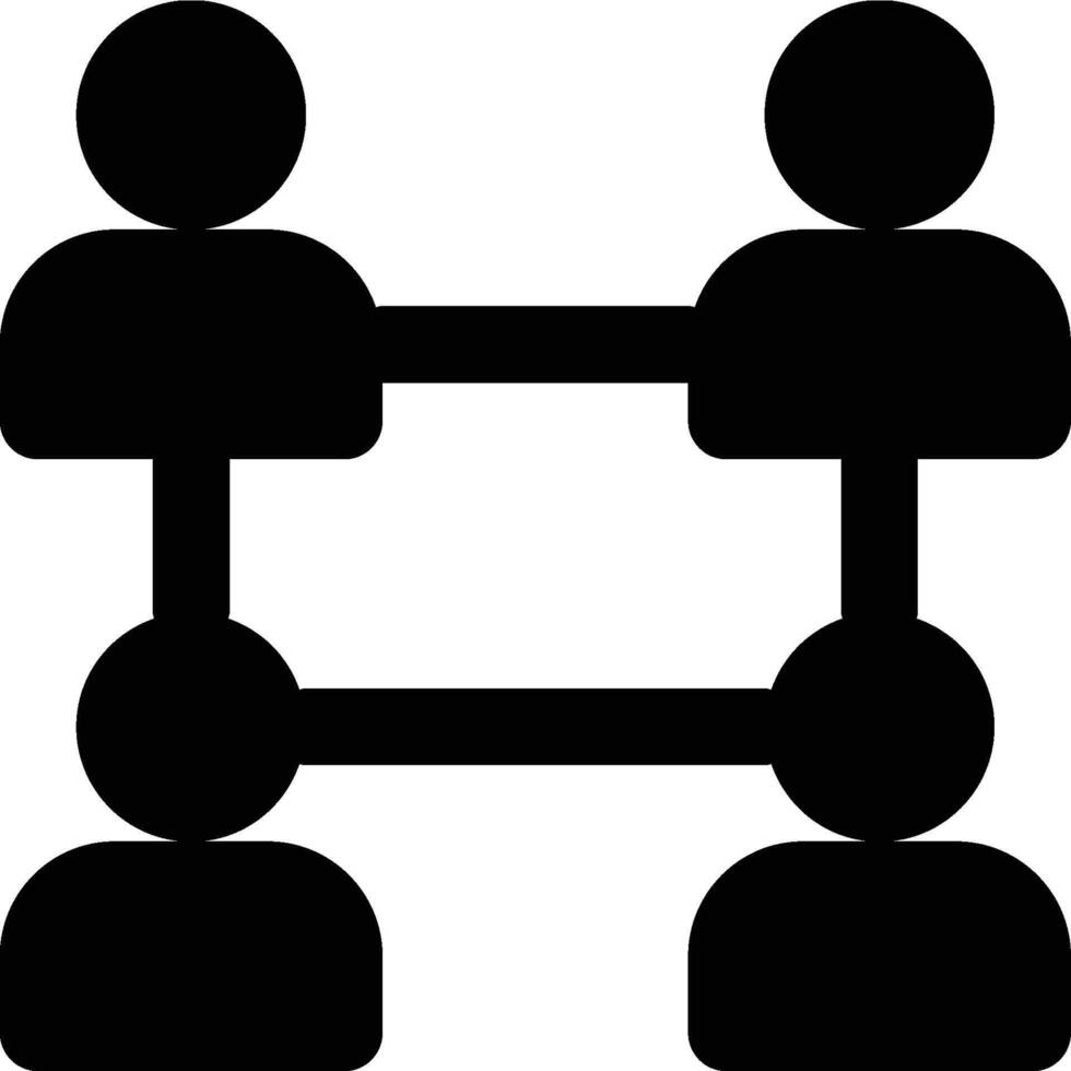 Collaborative, Collaboration, Relation Glyph Solid Icon vector