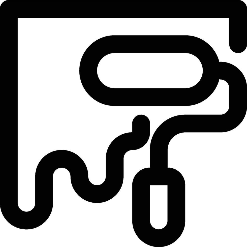 Paint Roller, Painting, Paint Outline Icon vector