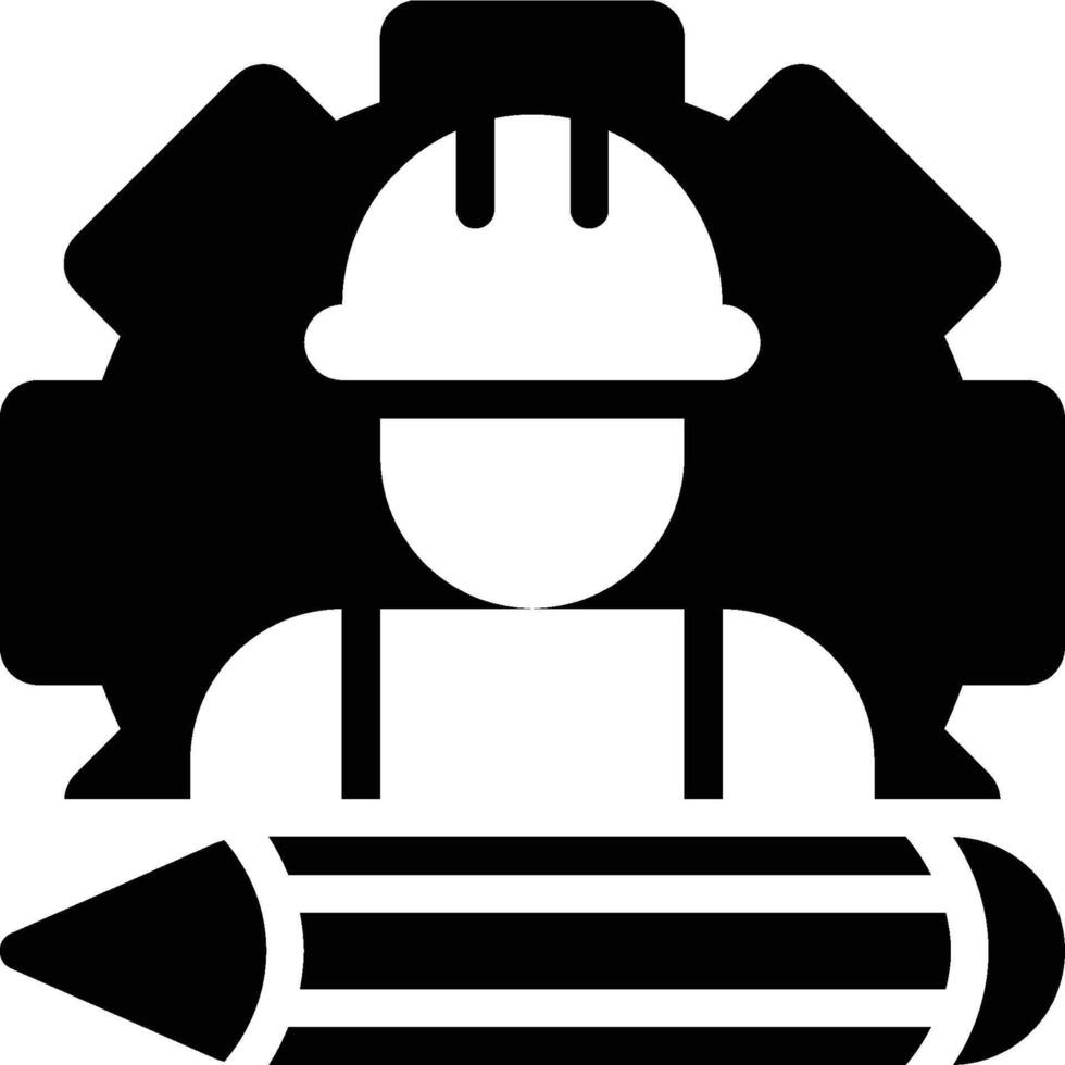 Civil Engineering, Civil Engineer, Engineer Glyph Solid Icon vector