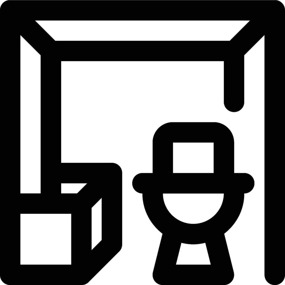 Toilet, Water Closed, Water Closet Outline Icon vector
