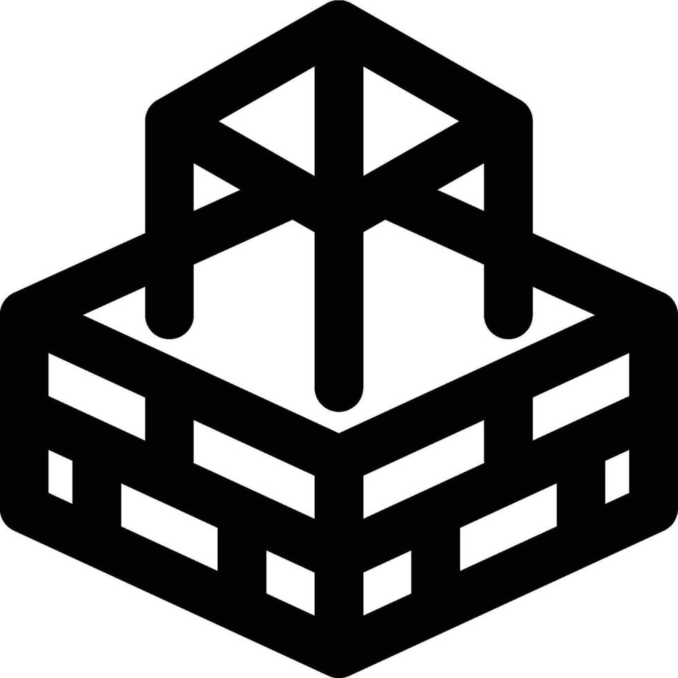 Foundation, Construction, Building Outline Icon vector