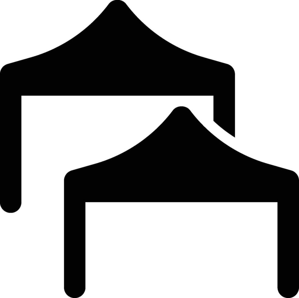 Bazaar, Market, Tents Glyph Solid Icon vector