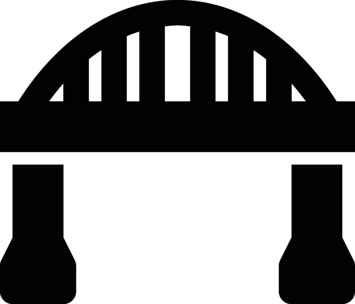 Bridge, Architecture, Construction Glyph Solid Icon vector