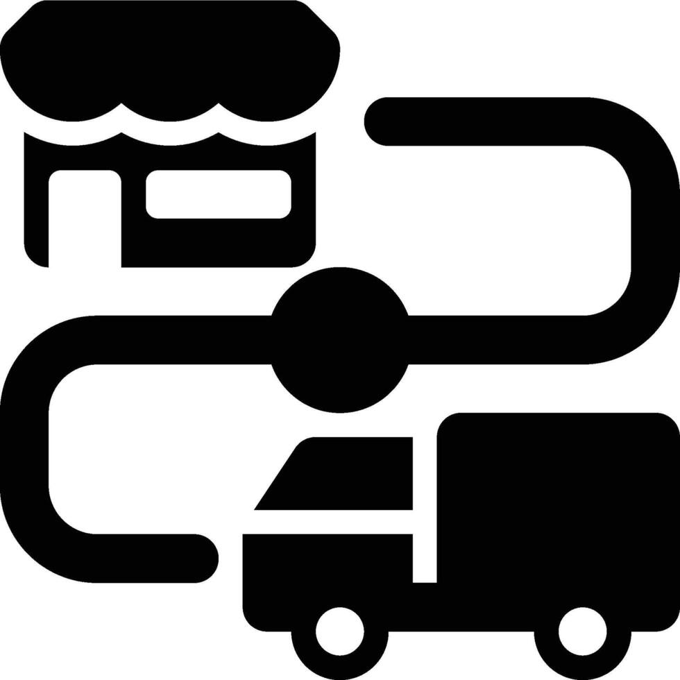 Supply Chain, Distribution Glyph Solid Icon vector