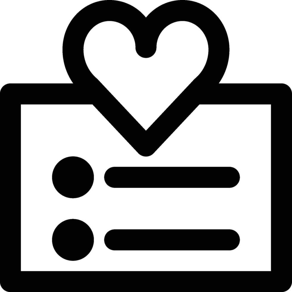 Wish Lists, Favorite, Wishlist Outline Icon vector