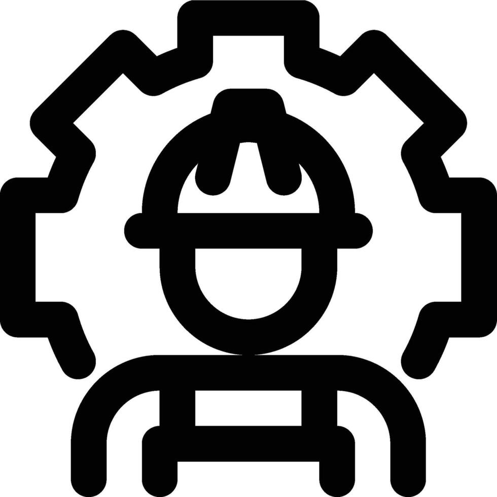 Engineer, Worker, Occupation Outline Icon vector