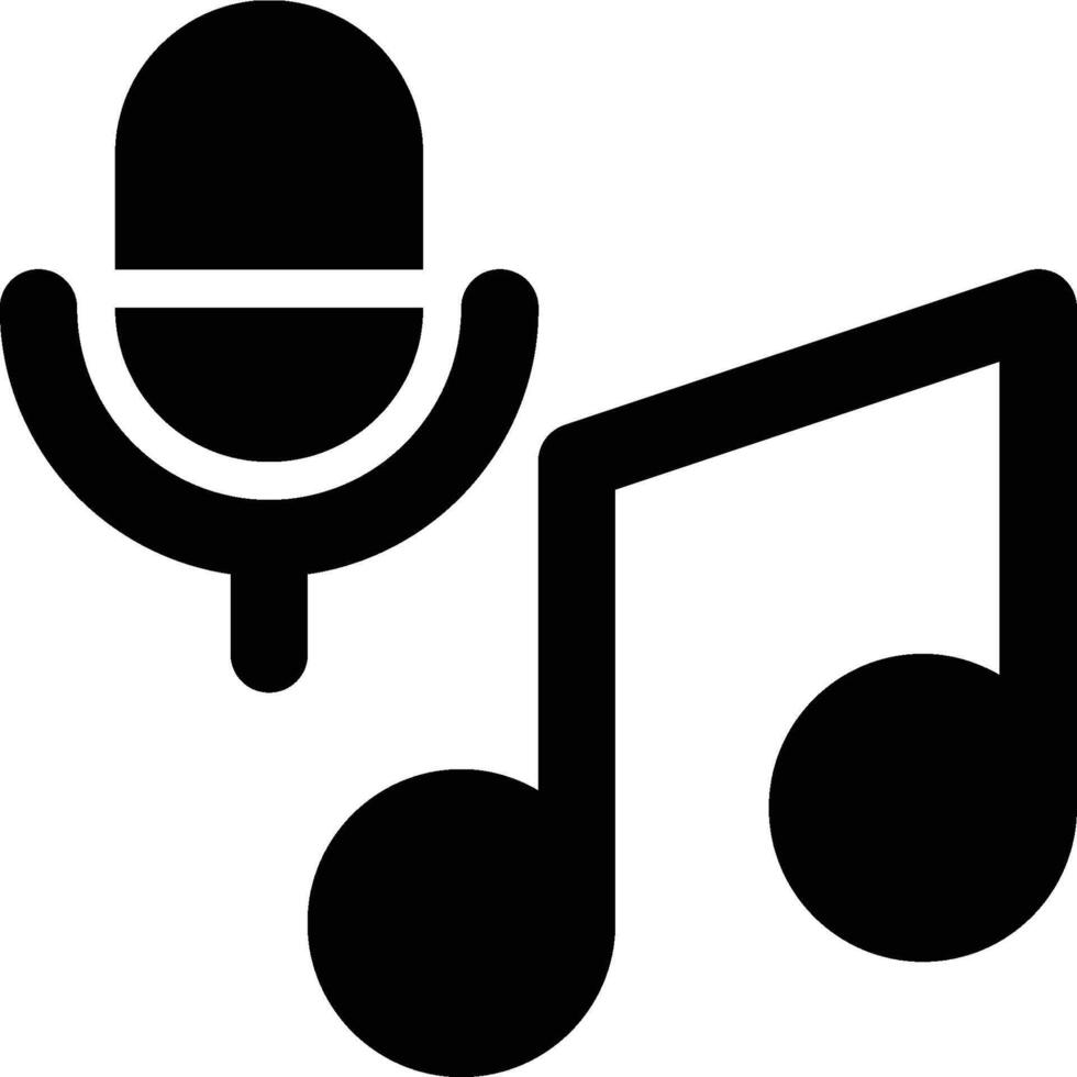 Music Podcast, Podcast, Podcasting Glyph Solid Icon vector