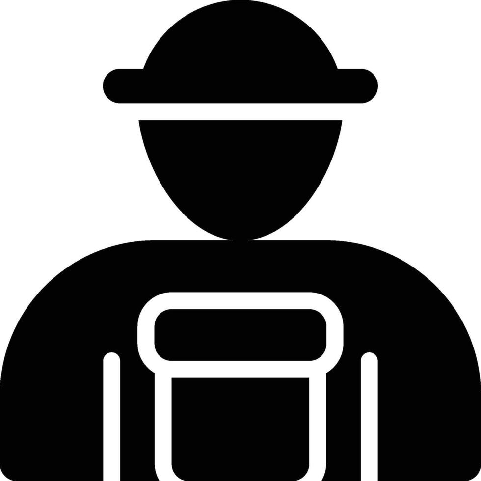 Courier, Profession, Shipper Glyph Solid Icon vector