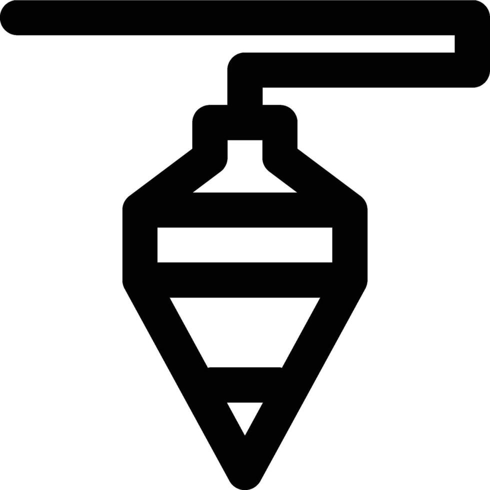 Plumb Bob, Equipment, Tools Outline Icon vector