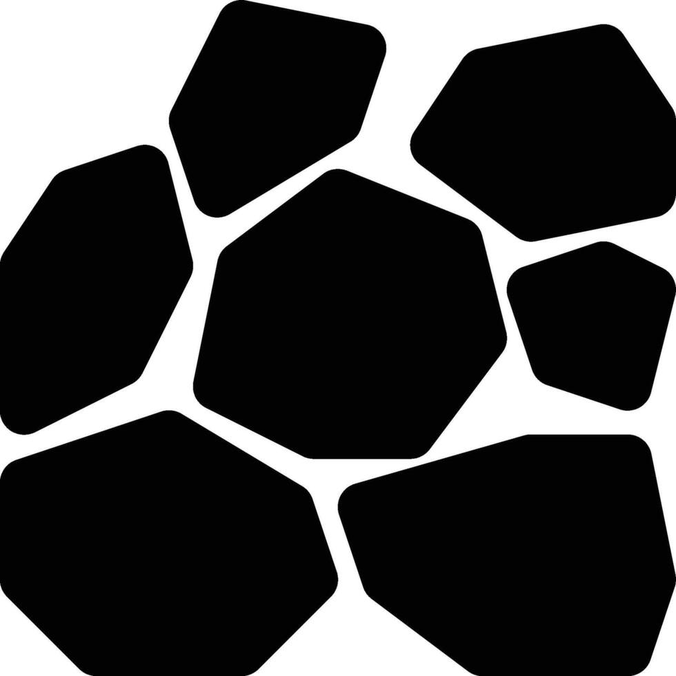 Rocks, Stones, Materials Glyph Solid Icon vector