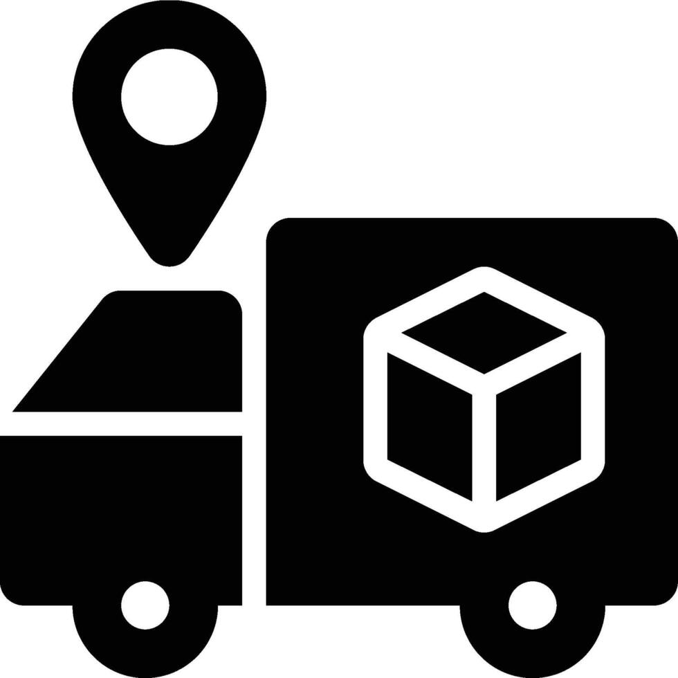Shipping Location, Shipment Tracking, Delivery Location Glyph Solid Icon vector