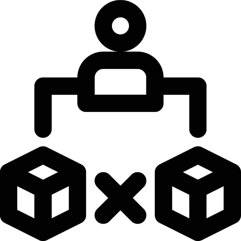 Independent Demand, Demand, Supply Chain Outline Icon vector