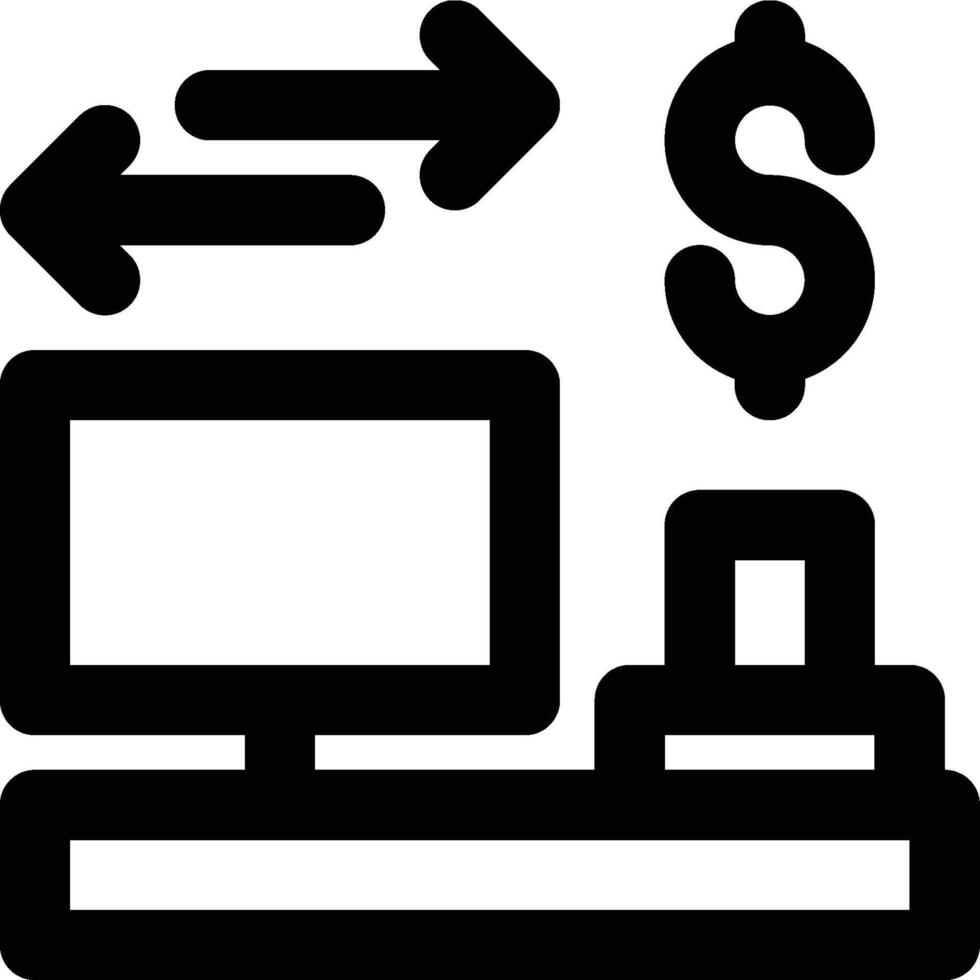 Point of Sales, Point of Purchase, POS Outline Icon vector