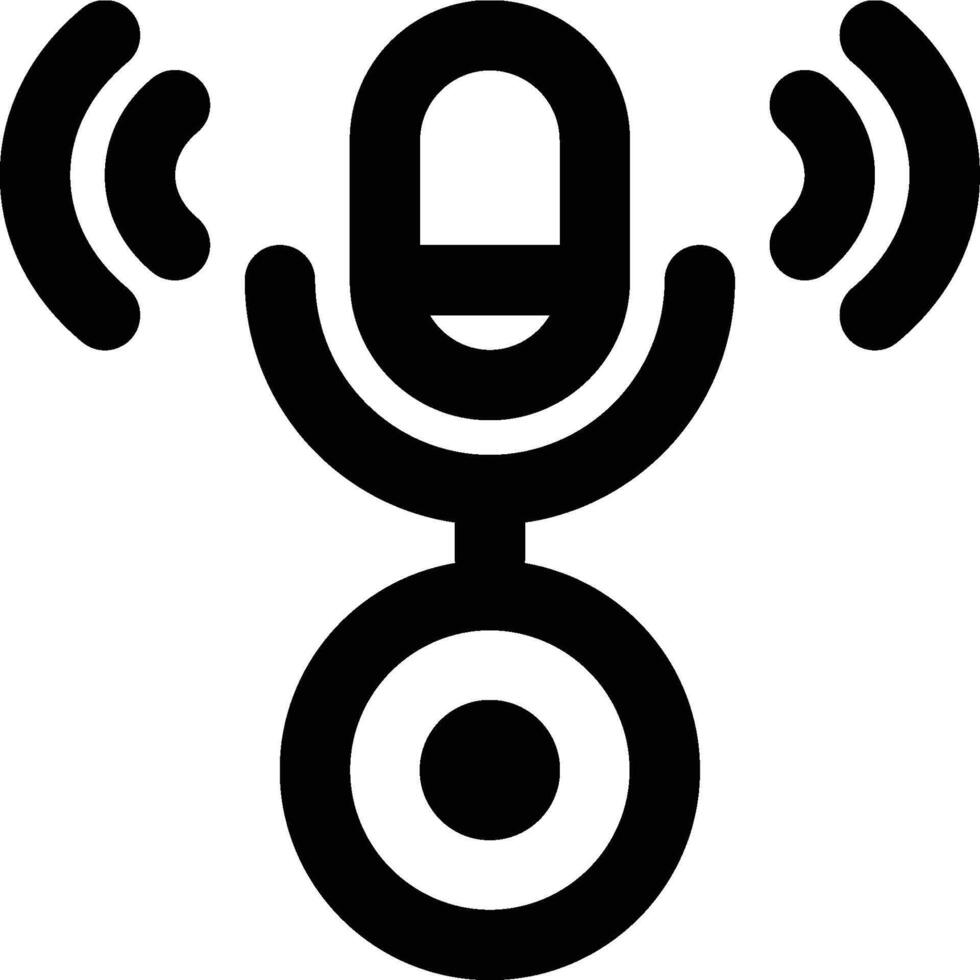 Voice Recording, Audio Recording, Podcast Outline Icon vector