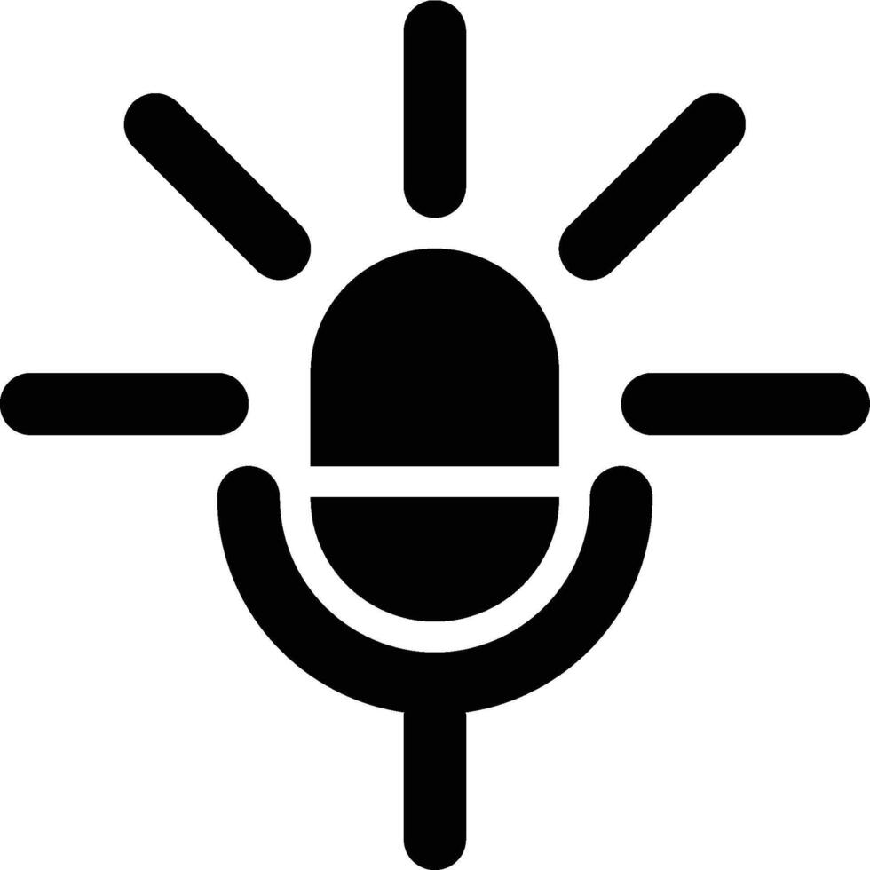 On Air, Broadcasting, Live Glyph Solid Icon vector