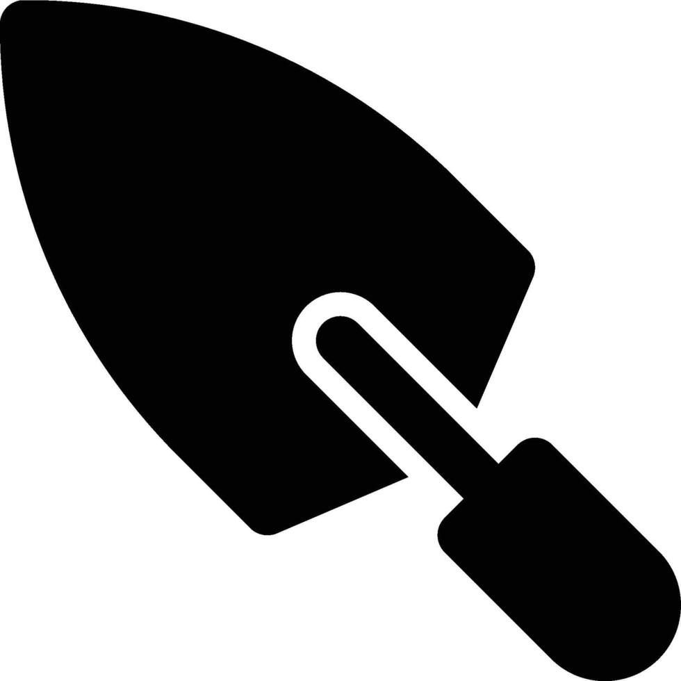 Trowel, Tools, Construction Equipment Glyph Solid Icon vector