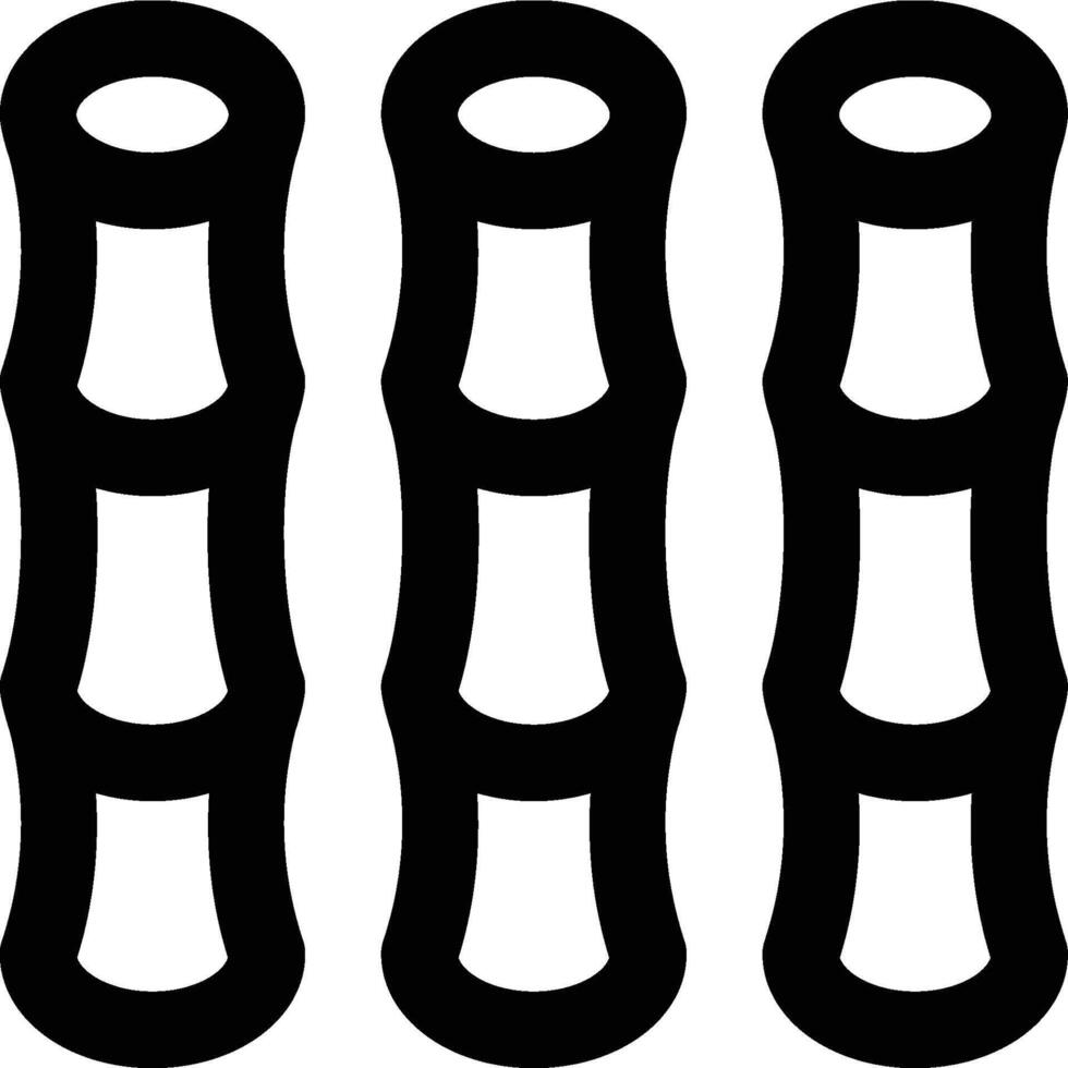 Bamboo, Building Materials, Bamboo Logs Outline Icon vector