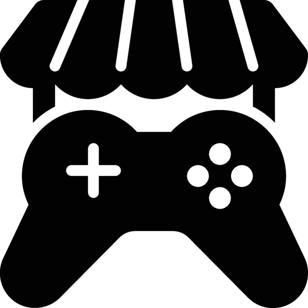 Arcade Store, Shopping Arcade, Game Store Glyph Solid Icon vector