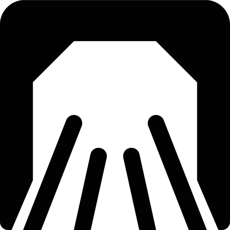 Culvert, Box Culvert, Water Tunnel Glyph Solid Icon vector