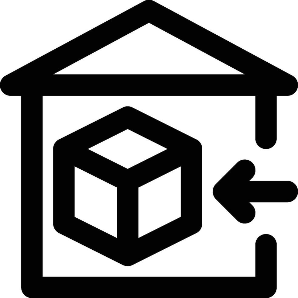 Product In, Input Product, Entry Product Outline Icon vector