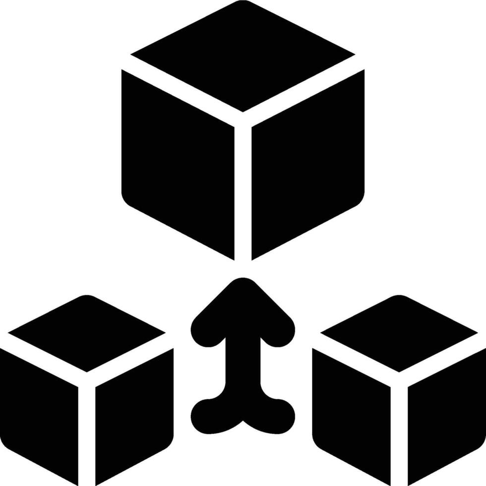 Consolidation, Integration, Merging Glyph Solid Icon vector