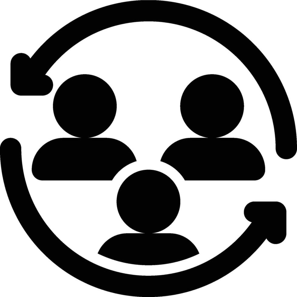 Relationship, Customer Relationship, Customer Glyph Solid Icon vector