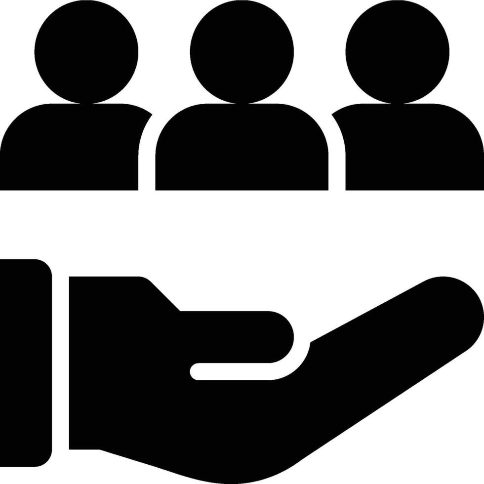 Customer Services, Services, CRM Glyph Solid Icon vector