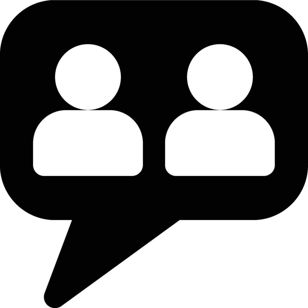Communication, Chatting, Talking Glyph Solid Icon vector